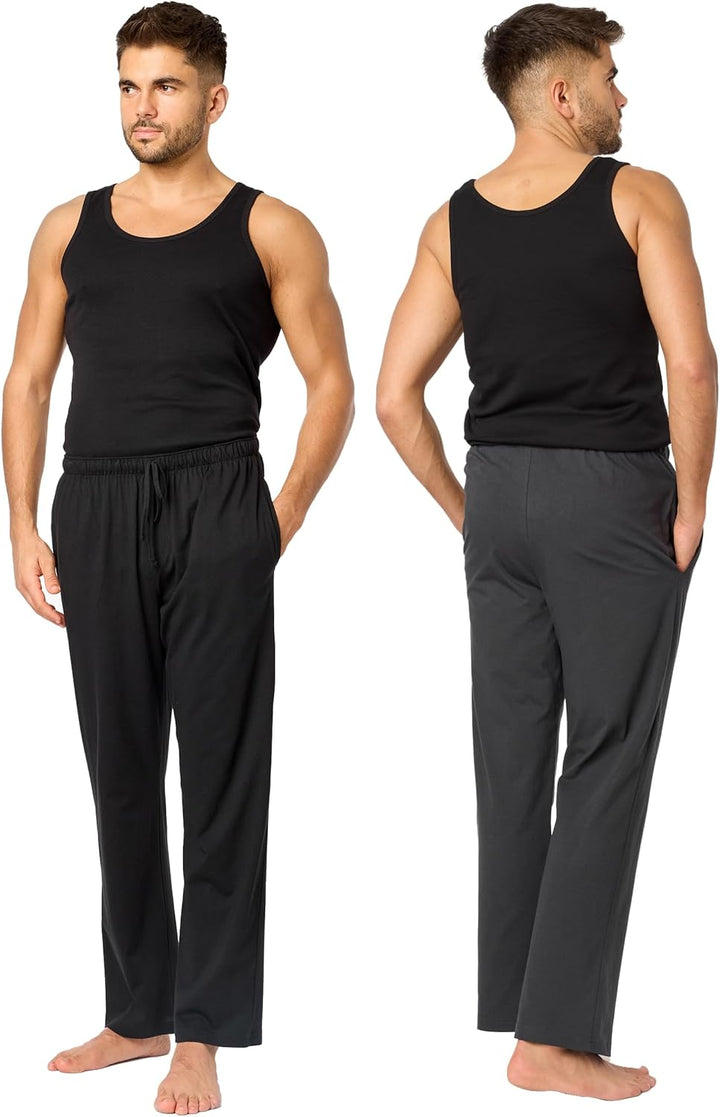 Timone Herren Schlafanzugshose Lang Pyjamahose aus Baumwolle Freizeithose Schlafhose Loungewearhose