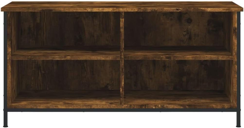 Tidyard TV Schrank mit 4 offene Fächer Lowboard TV Möbel Sideboard Fernsehtisch Fernsehschrank HiFi-