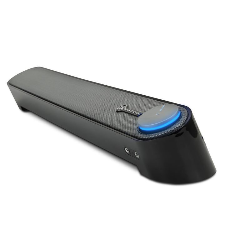 GOgroove Soundbar für PC Lautsprecher für Computer: Tragbarer 2.0 Stereo Speaker mit Eingebauten Sou