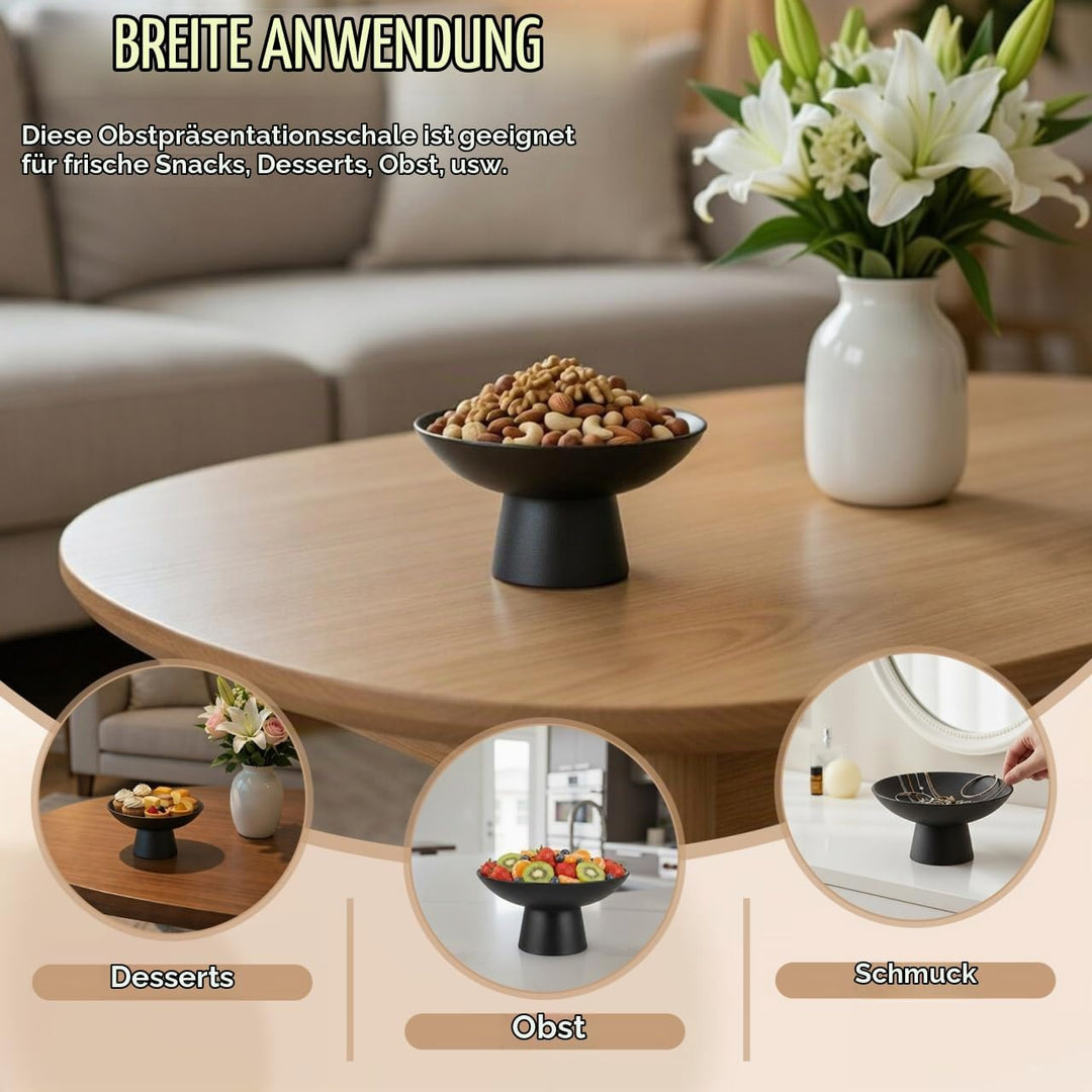 Cabilock Keramik Obstschale Mit Fuss 5.91 Zoll Hohe Etagere Für Küche Snack Dessert Servierplatte Mo