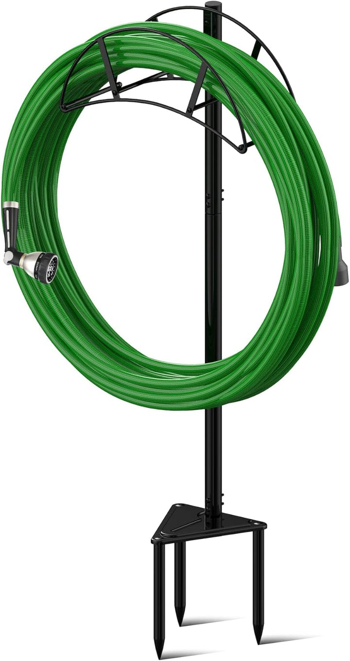 Meykwod Gartenschlauchständer, Schlauchaufhänger freistehend, Wasserschlauchhalter, im Boden, robust