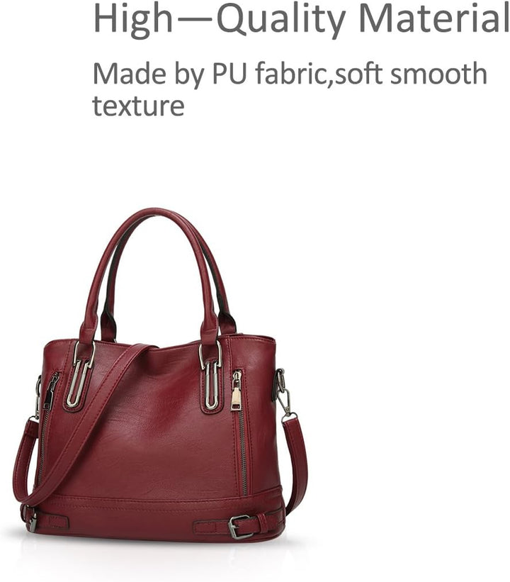 NICOLE & DORIS Frauen Handtaschen Top Griff taschen PU Leder Umhängetasche Grosse Kapazität Crossbod
