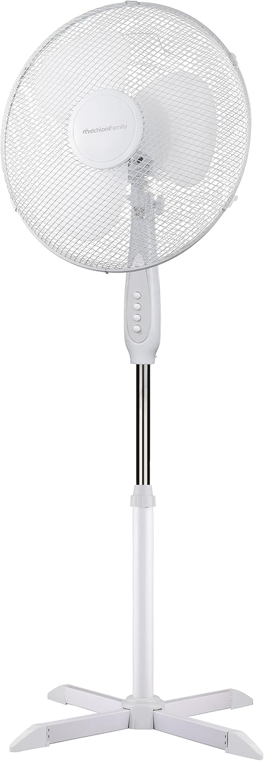 Melchioni Family | Standventilator mit 3 Geschwindigkeiten, 40 cm Durchmesser, 3-Blatt-Lüfter, mit O