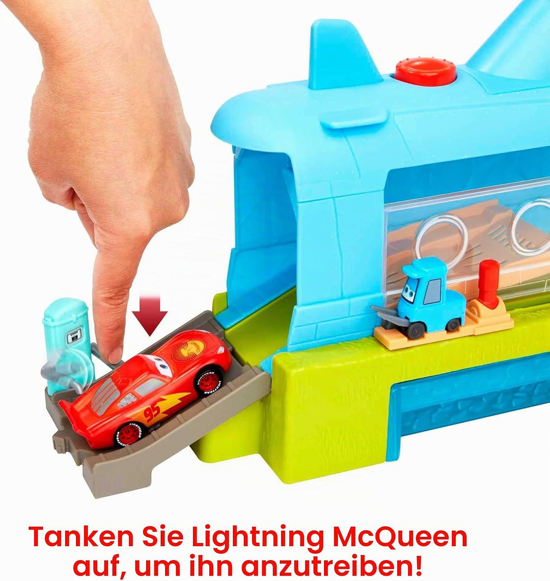 Disney Pixar Cars HGV70 - U-Boot-Autowaschanlagen-Spielset mit Lightning McQueen Spielzeugauto mit F