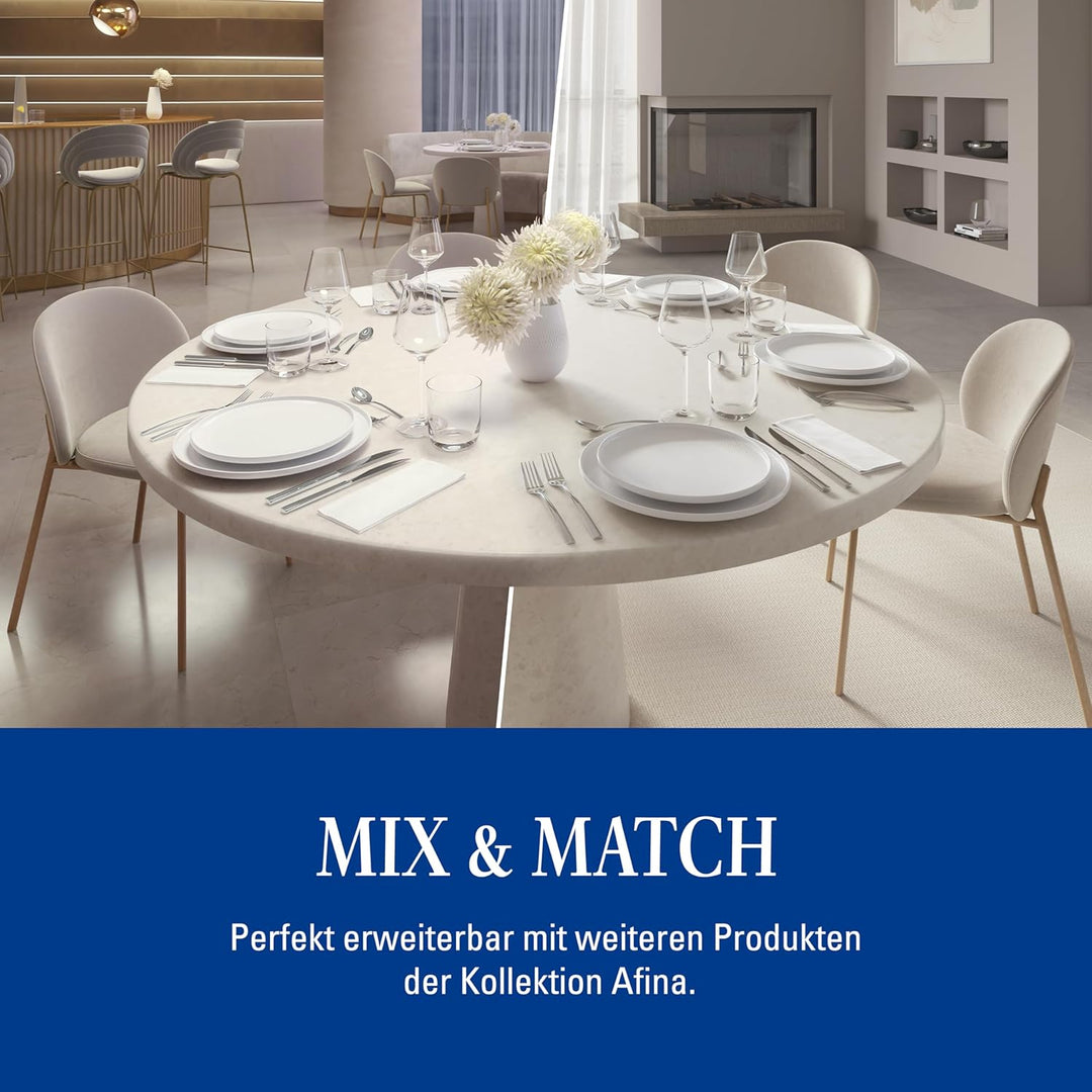 Villeroy & Boch – Afina Suppenteller Gross Weiss, Spülmaschinenfest, Mikrowellensicher, Teller, Gesc