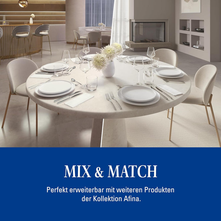 Villeroy & Boch – Afina Suppenteller Gross Weiss, Spülmaschinenfest, Mikrowellensicher, Teller, Gesc