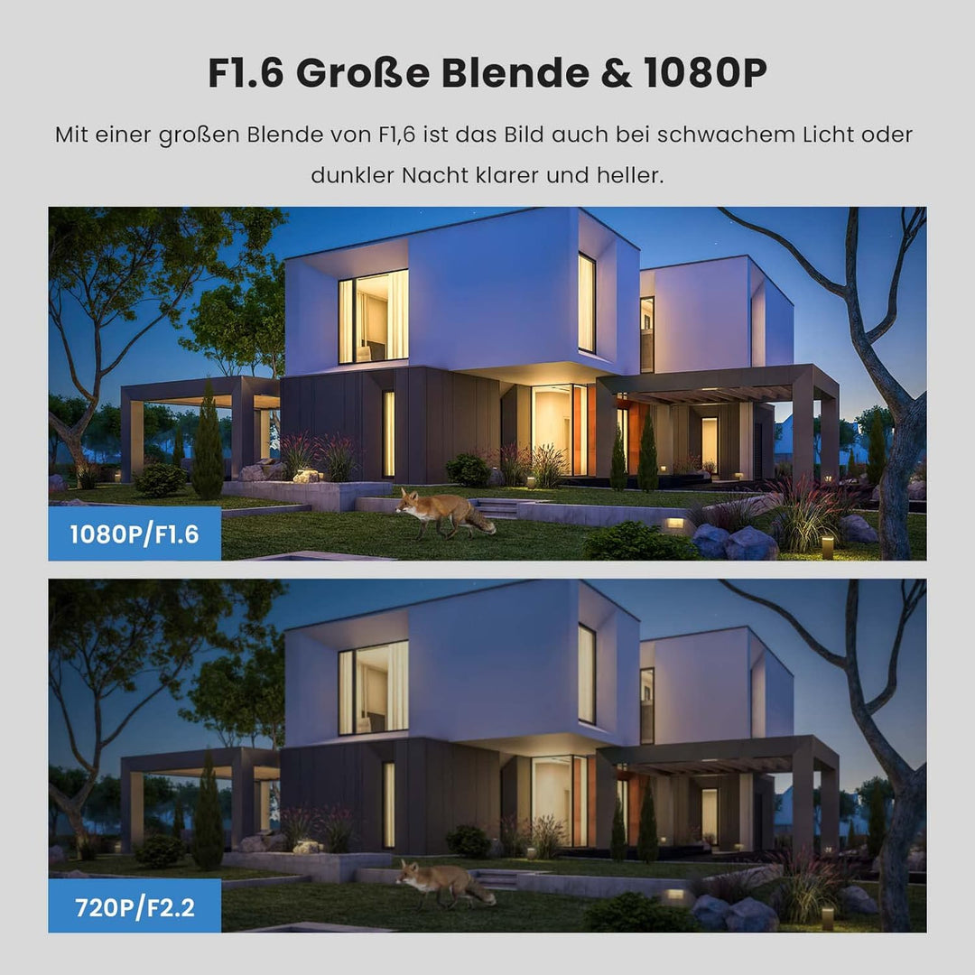 Tenda Überwachungskamera Aussen WLAN, 1080P IP Kamera mit 30m Vollfarb-Nachtsicht, Zwei-Wege-Audio,
