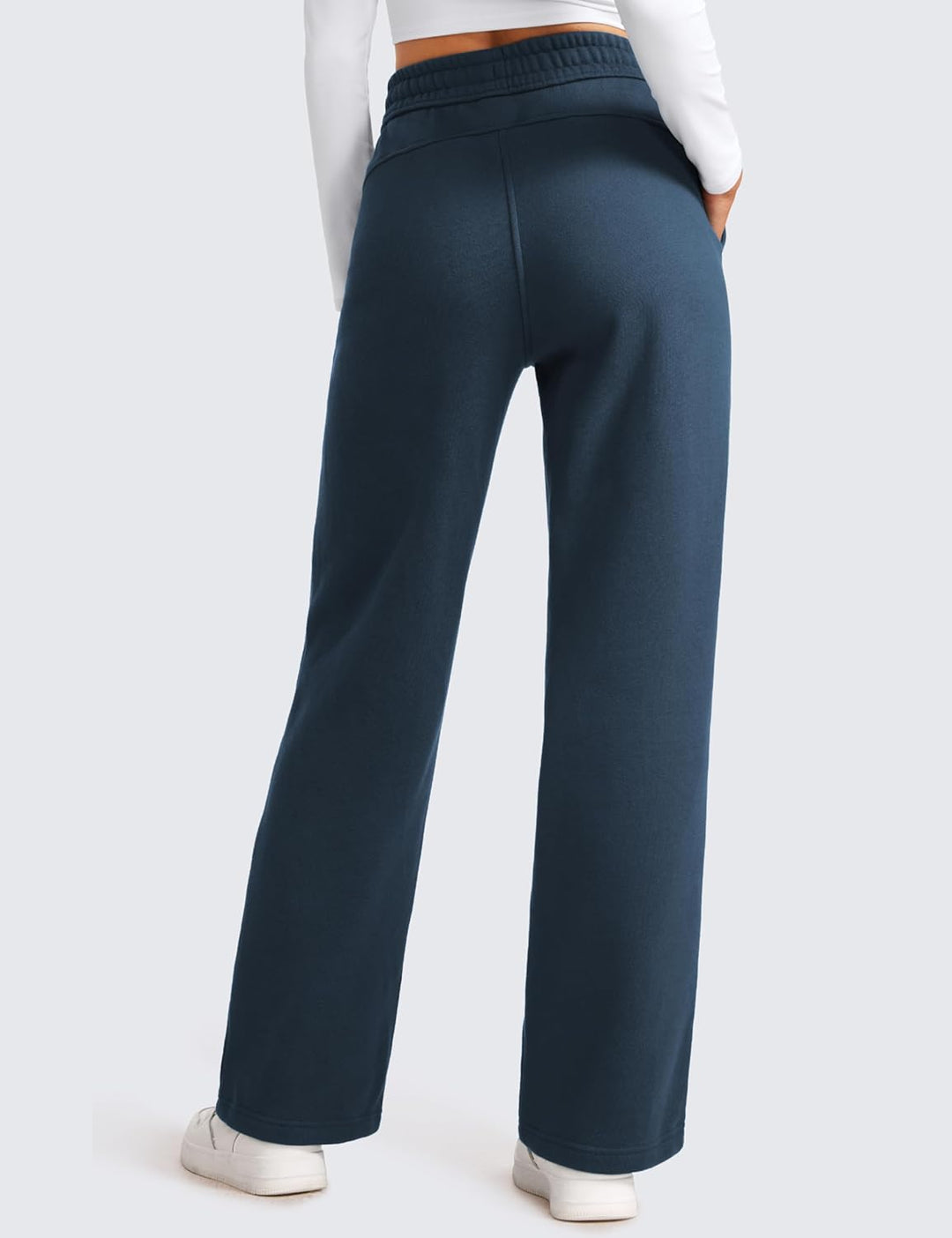 CRZ YOGA Damen Jogginghose Gefütterte Baumwolle Joggers Soft Freizeithose Winter Lounge Hosen mit Ta