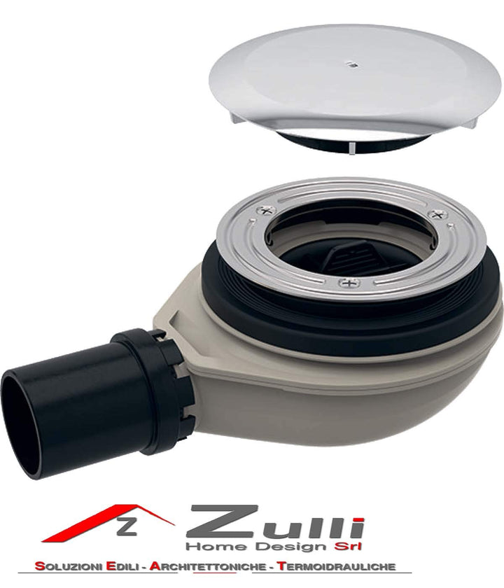 Geberit New Abflussrohr für Dusche, 90 mm, flach, H 30 mm, Artikelnummer 150.583.21.1,