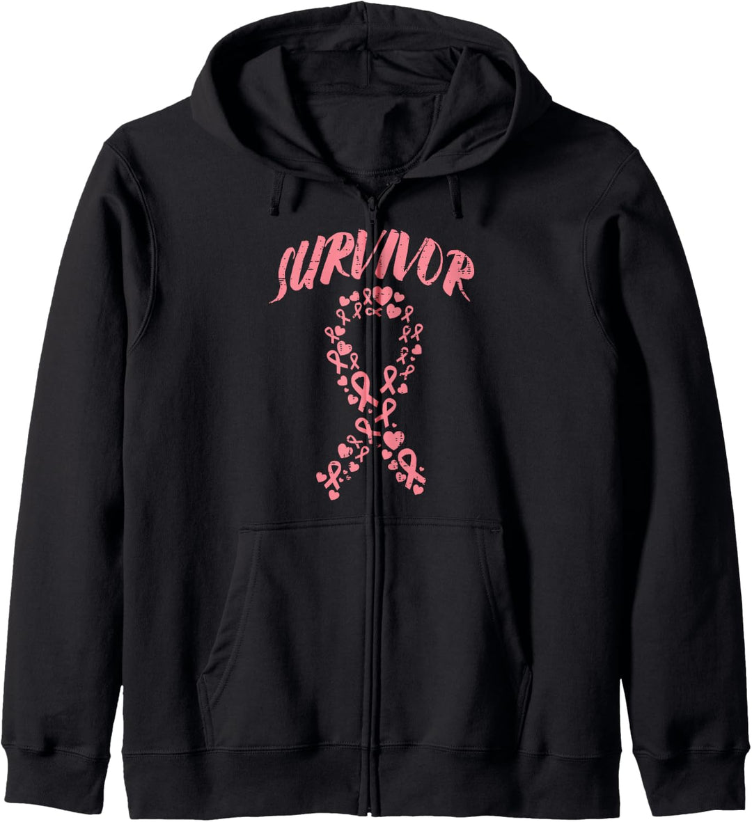 Survivor Pink Ribbon gewann Brustkrebsbewusstsein Frauen Kapuzenjacke