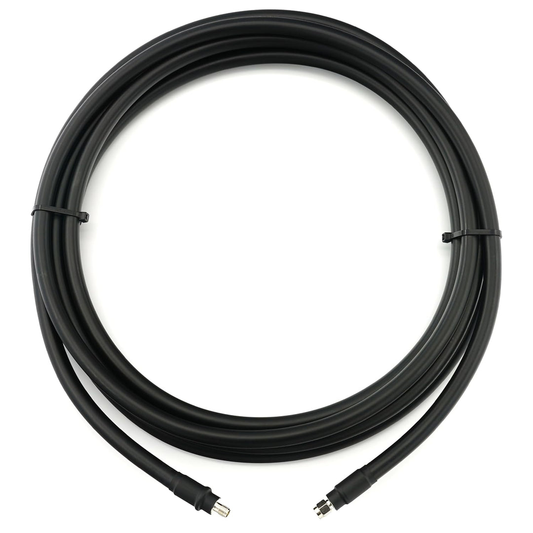 RANGEFUL 15m RP-SMA Stecker auf RP-SMA Buchse Koaxialkabel – 15 Meter 8D-FB Ultra-Verlustarmes Ø11.1