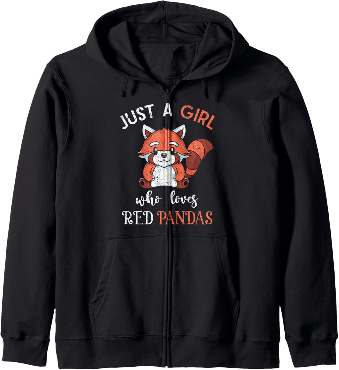 Nur ein Mädchen das Rote Pandas liebt Zoo Tier Roter Panda Kapuzenjacke