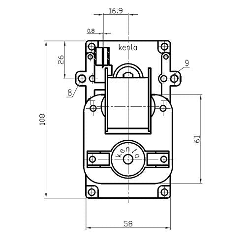 Easyricambi Getriebemotor für Pelletofen Kenta K9115005 1,5 U/min Welle 8,5 mm Motor für Pelletlast