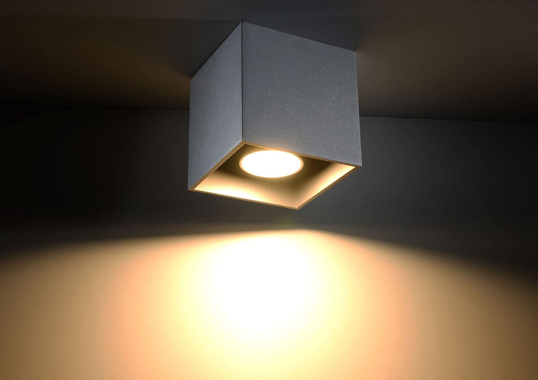 SOLLUX lighting Quad 1 Deckenleuchte mit Rechteckigem Schirm - Deckenleuchte Wohnnzimmer Pendelleuch