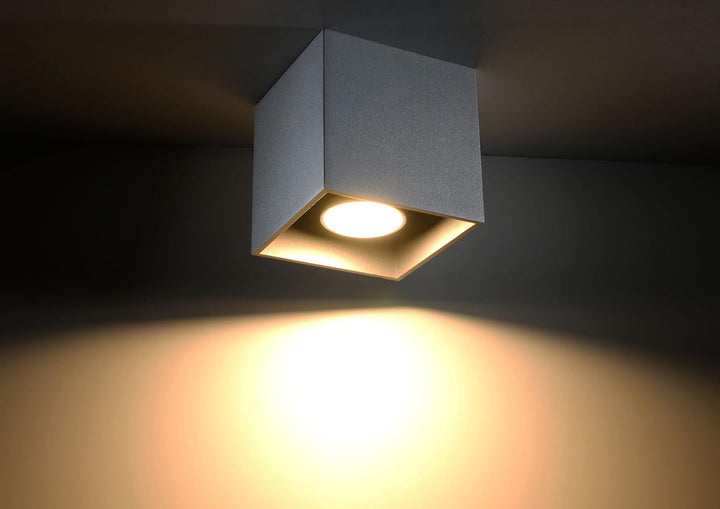 SOLLUX lighting Quad 1 Deckenleuchte mit Rechteckigem Schirm - Deckenleuchte Wohnnzimmer Pendelleuch