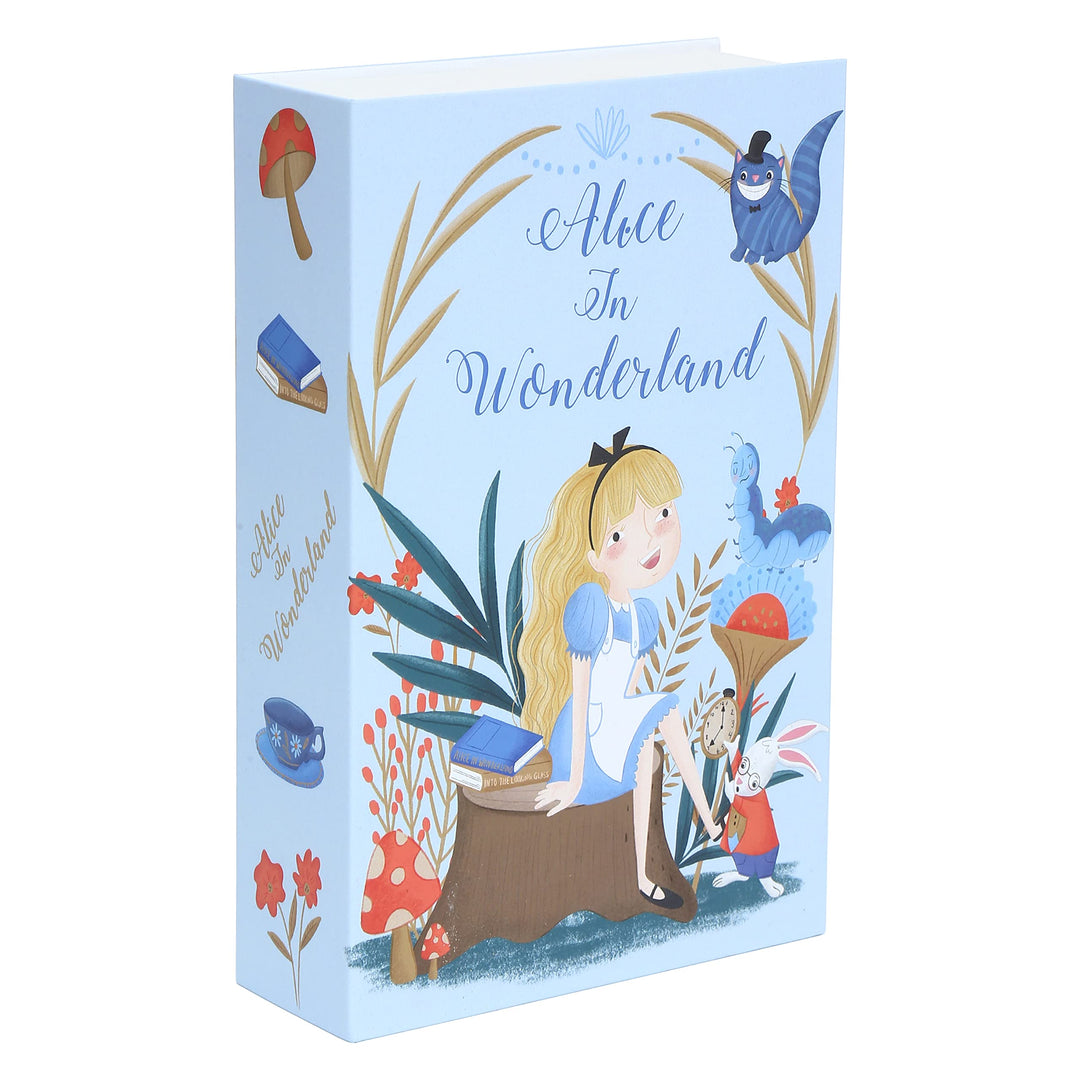 Alice in Wooderland Diversion Book Safe mit echten Seiten, Kombinationsschloss-Box, versteckter Safe