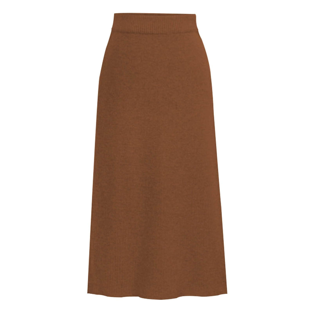 Generisch 2025 mittellanger Wollrock Dicker Rock Real 12 Kaffee XL, Kaffee XL