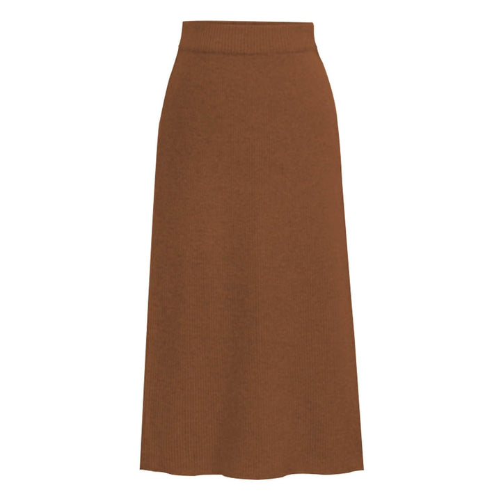 Generisch 2025 mittellanger Wollrock Dicker Rock Real 12 Kaffee XL, Kaffee XL
