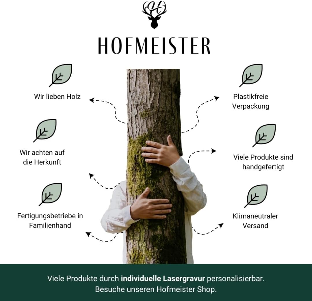 5X HOFMEISTER® Schneidebrett aus Eichen-Holz, rund 25 cm, kleines Tranchierbrett mit Saftrille, robu
