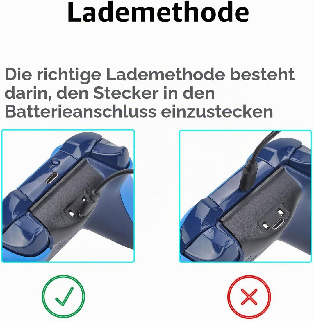 Uwayor Xbox Akku 1400mAh 2 Pack Xbox Controller Akku Wiederaufladbarer für Xbox Series X&amp;S mit USB-C
