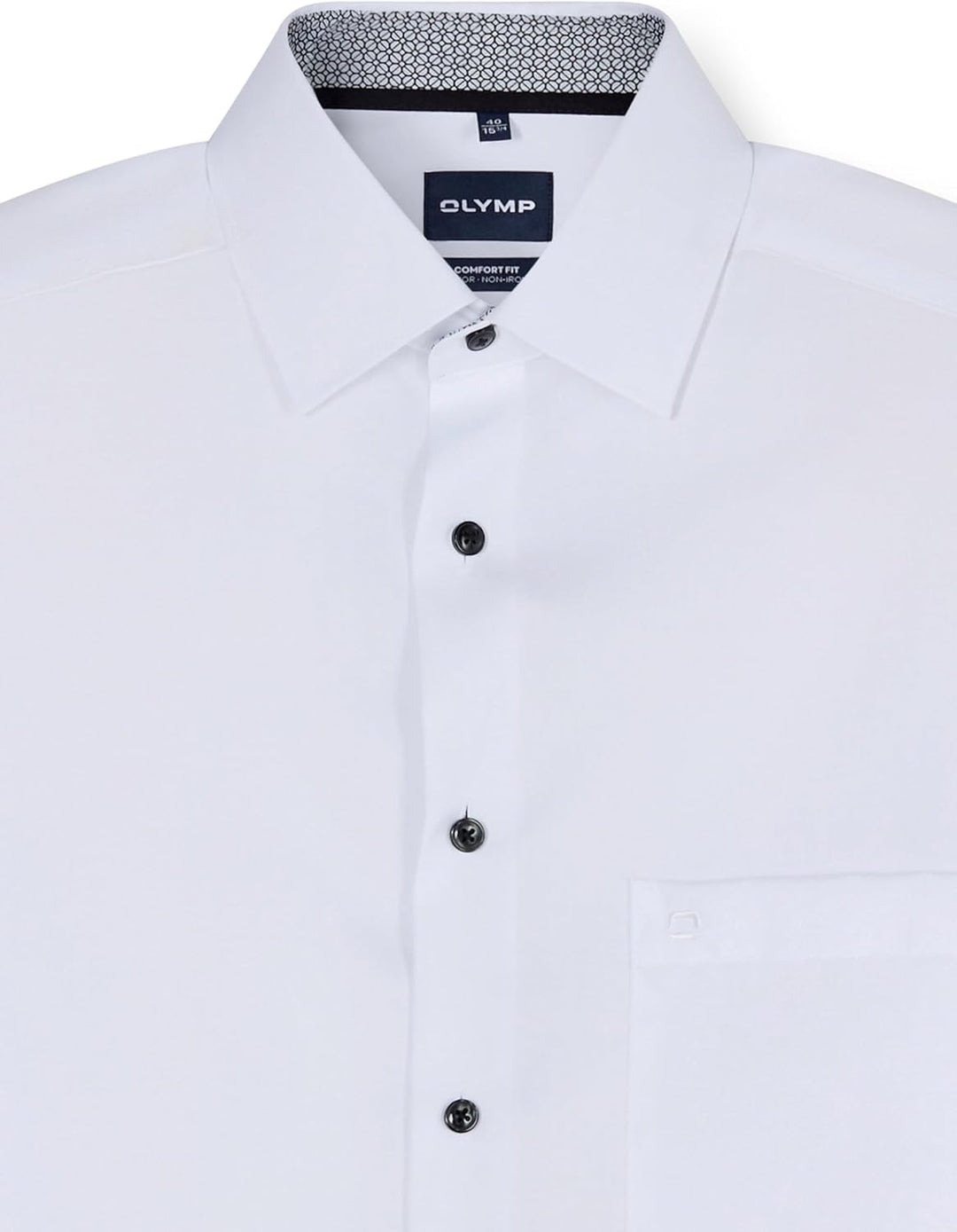 OLYMP Luxor Comfort fit Hemd Langarm New Kent Kragen Chambray Flieder 39 Anthrazit 67, 39 Anthrazit