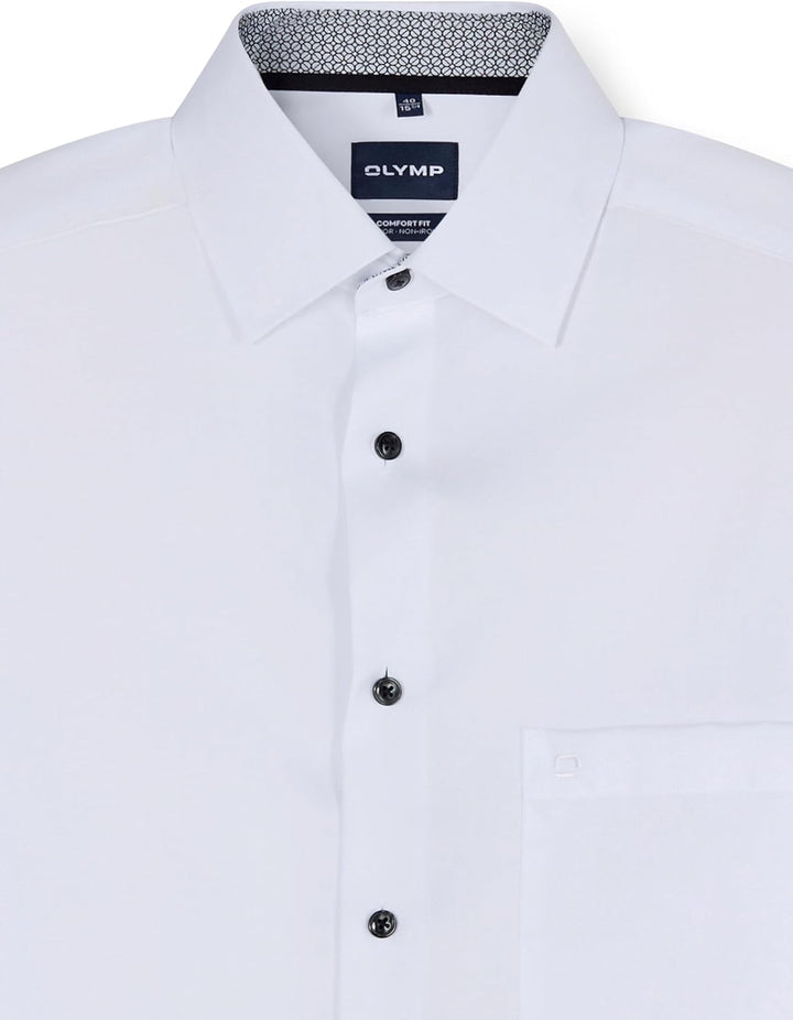 OLYMP Luxor Comfort fit Hemd Langarm New Kent Kragen Chambray Flieder 39 Anthrazit 67, 39 Anthrazit