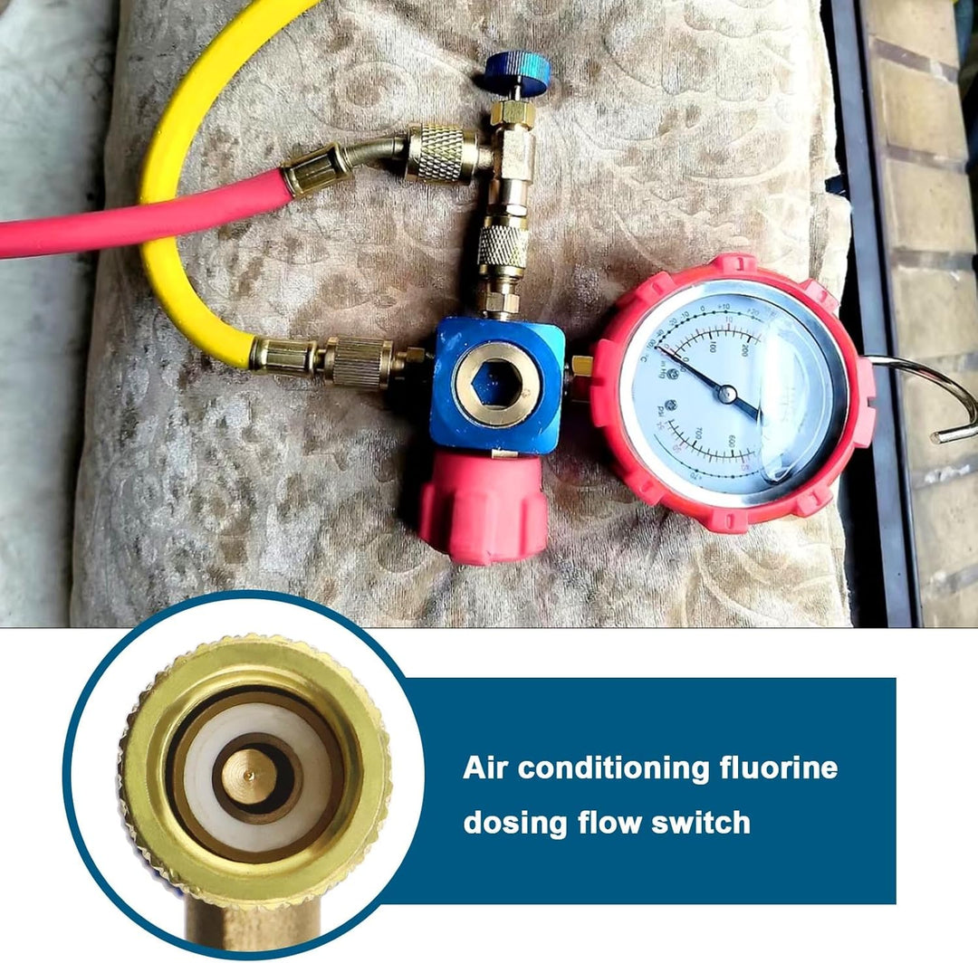 Kältemittel-Ladeventil R22 1/4 Zoll männlich auf 1/4 Zoll weiblich Klimaanlage Sicherheitsventil Dur