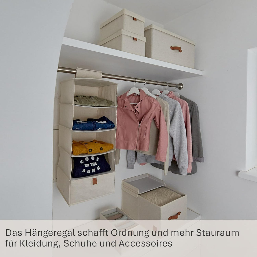 Love IT Store IT - Premium - Hängeregal für den Kleiderschrank - Schrank Organizer aus Stoff - Verst