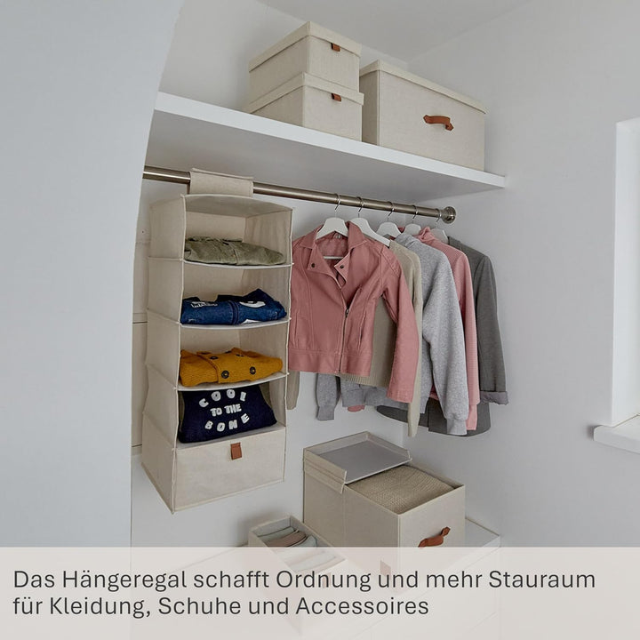 Love IT Store IT - Premium - Hängeregal für den Kleiderschrank - Schrank Organizer aus Stoff - Verst