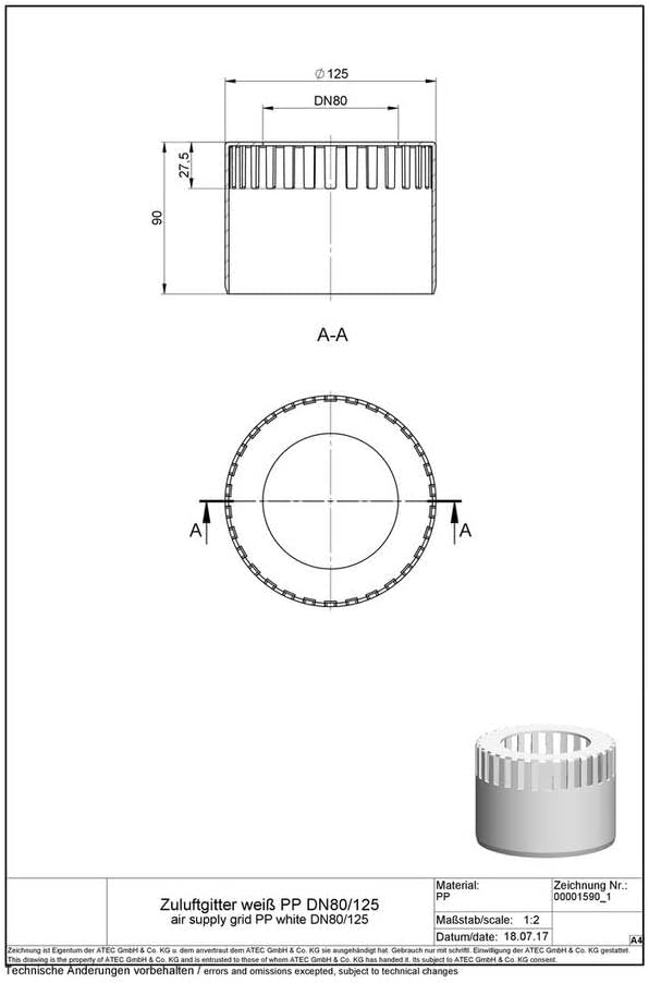ATEC Abgas Schacht-Set DN80 inkl. Verbindungsleitung Schornstein Kamin Abgas Rohr