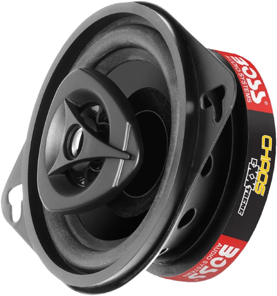 KIT Set FÜR BOSS Audio Systems CH3220B 2 Schwarze 2-Wege-Koaxiallautsprecher 8,9 cm 89 mm 3,5" Durch