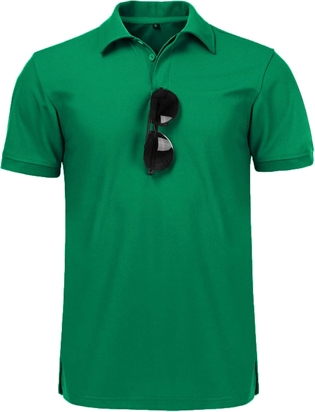 geeksport Poloshirt Herren Golf Kurzarm Freizeit Sport Polo Tennis Tshirts mit Brillenhalter Knopfle