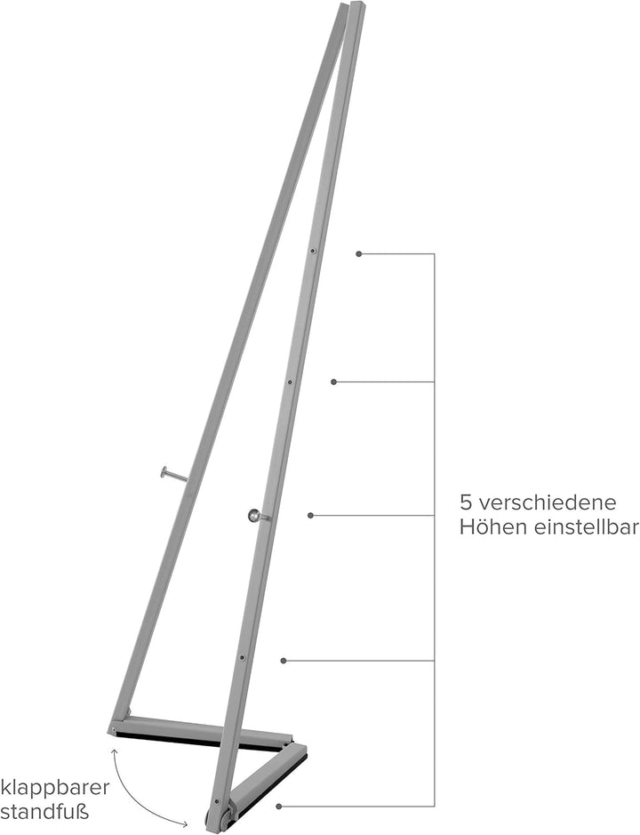 Mobile Staffelei aus Aluminium in Silber | Easel für Rahmen bis 120 cm höhe | Künstler Staffelei bis