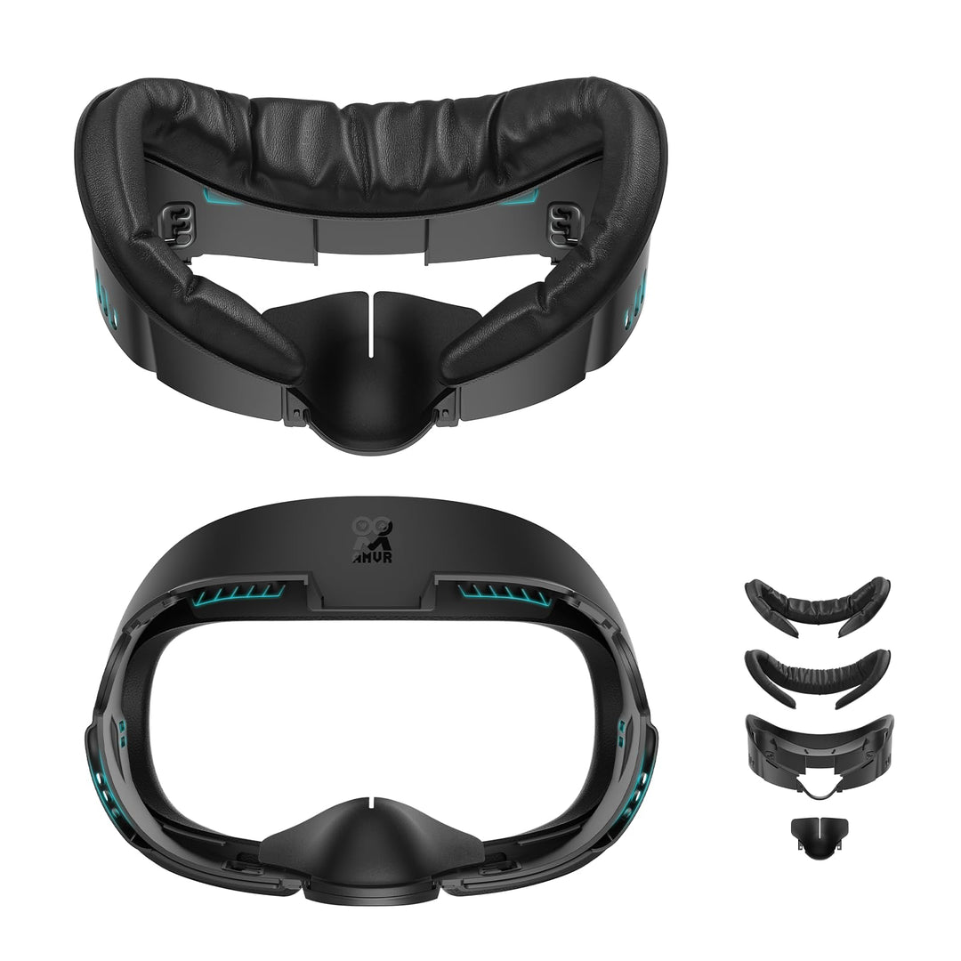 AMVR Face Cover Pad Facial Interface kompatibel mit Meta/Oculus Quest 3 Zubehör, mit weichem PU Face