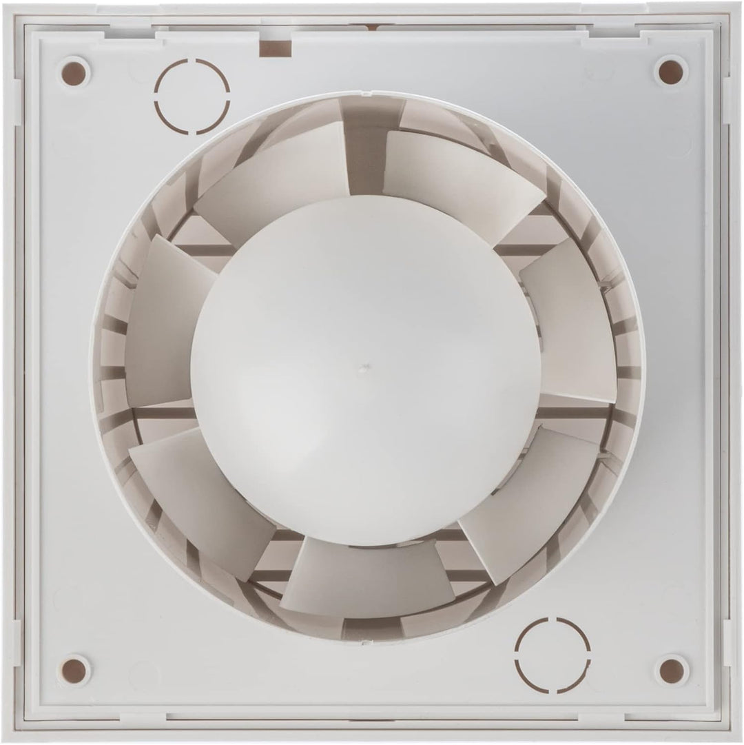Ø 100mm Weiss Badlüfter mit Timer und Feuchtesensor - Ventilator/Lüfter für Effiziente Belüftung im
