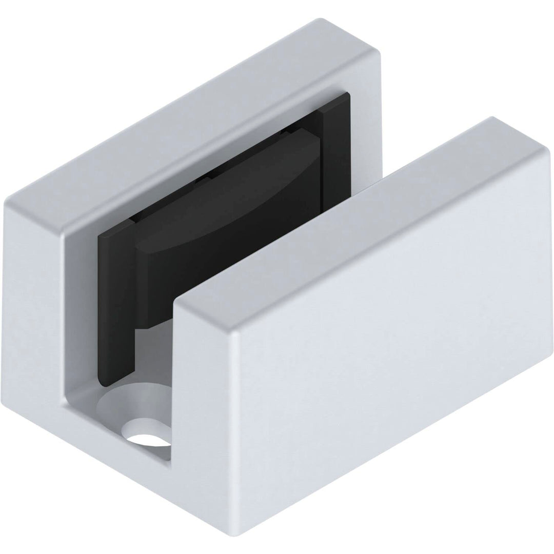 Bodenführung Glas, 8 - 12,76 mm, Aluminium silber ; 1 Stück, Silber