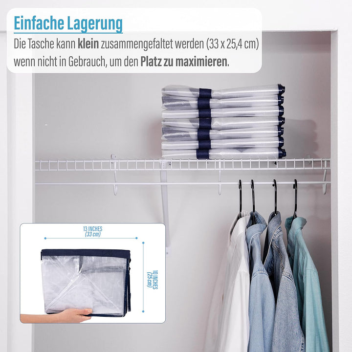 VENO 6-er Pack extra grosse Reisetaschen mit Reissverschlüssen, strapazierfähig, Umzugsbox-Alternati