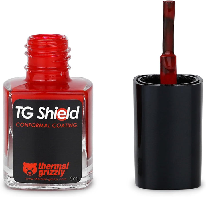 Thermal Grizzly - TG Shield (5ml rot) - Schützt Komponenten vor flüssiger Wärmeleitpaste und Kurzsch