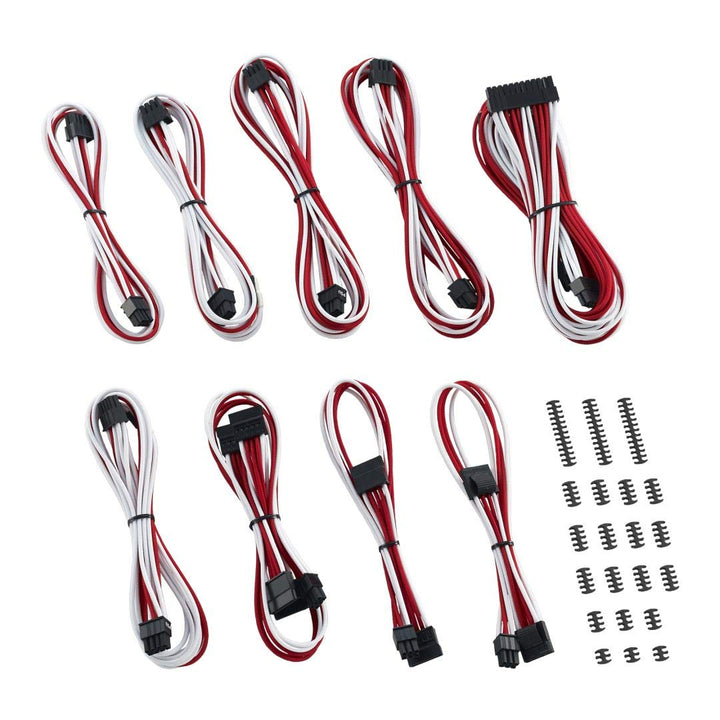 CableMod Classic ModMesh C-Series Cable Kit Corsair RMi & RMX - weiss/rot, Weiss/Rot