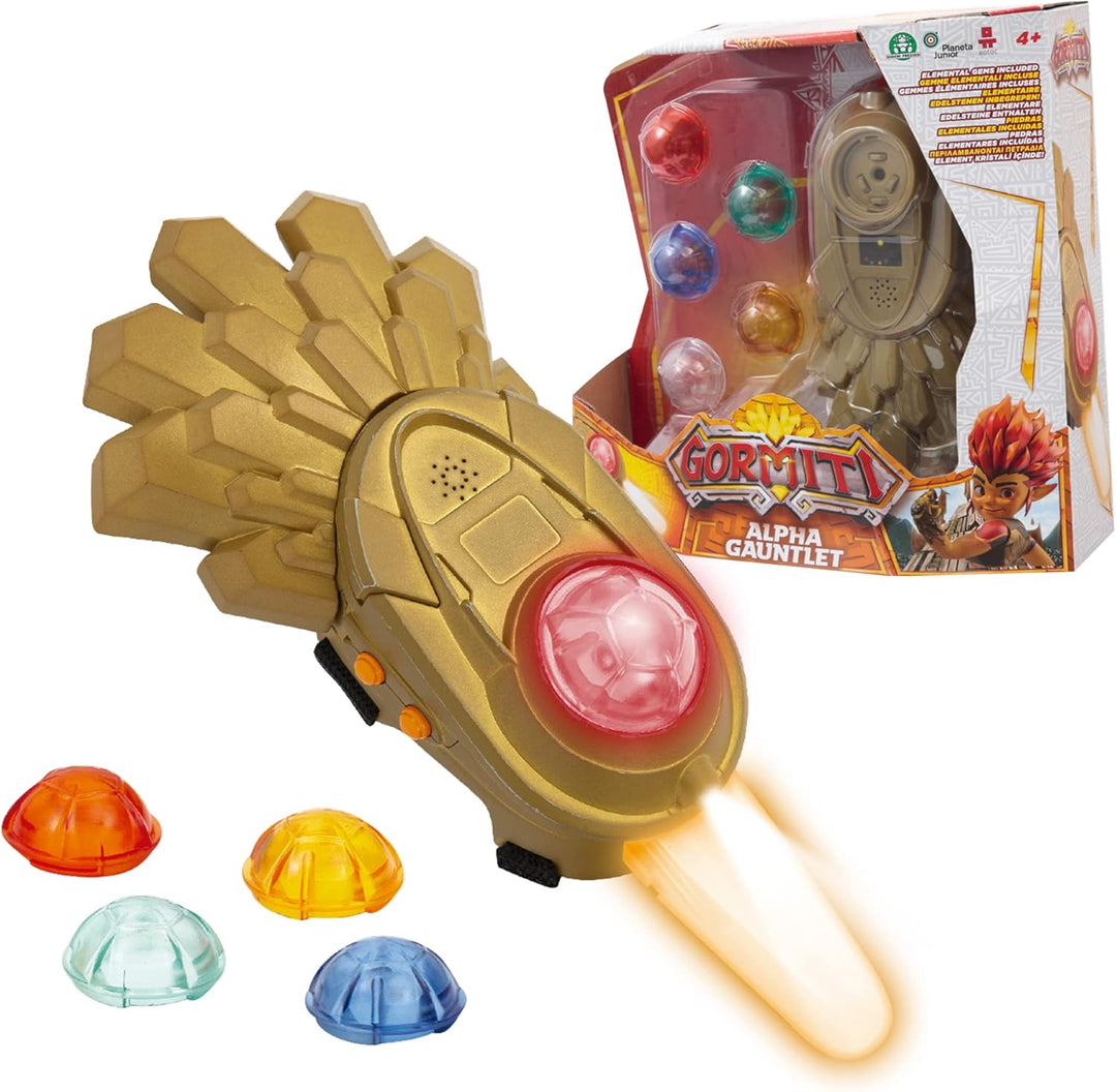 Famosa- Gormiti S3 Armband, Spielzeug Serie Zeichnungen, mit farbigen Edelsteinen mit Licht und Ton,