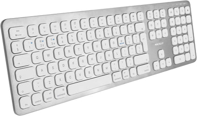 Macally BTWKEYMB-UK, erweiterte Quick-Switch Bluetooth Funk-Tastatur für Mac, PC, iOS und Android, Z