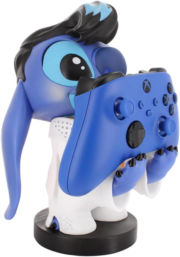 Cableguys Disney Elvis Stitch Gaming-Figur — Zubehör für Controller oder Smartphone-Halter — USB-Kab