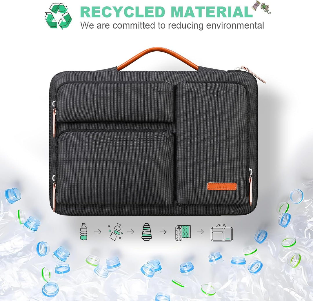 Lacdo 360° Rundumschutz Laptop Schultertasche Hülle für MacBook Air/Pro, 13-13.3 Zoll Computer Tasch