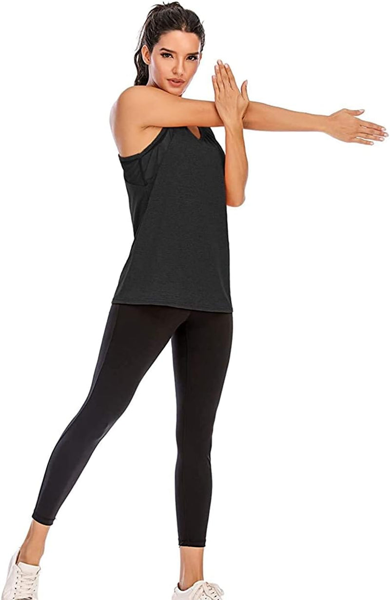 Nekosi Damen Yoga Tanktops Ärmelloses Sportshirt Kleidung Mesh Zurück Fitness Laufen Shirt Sport Obe