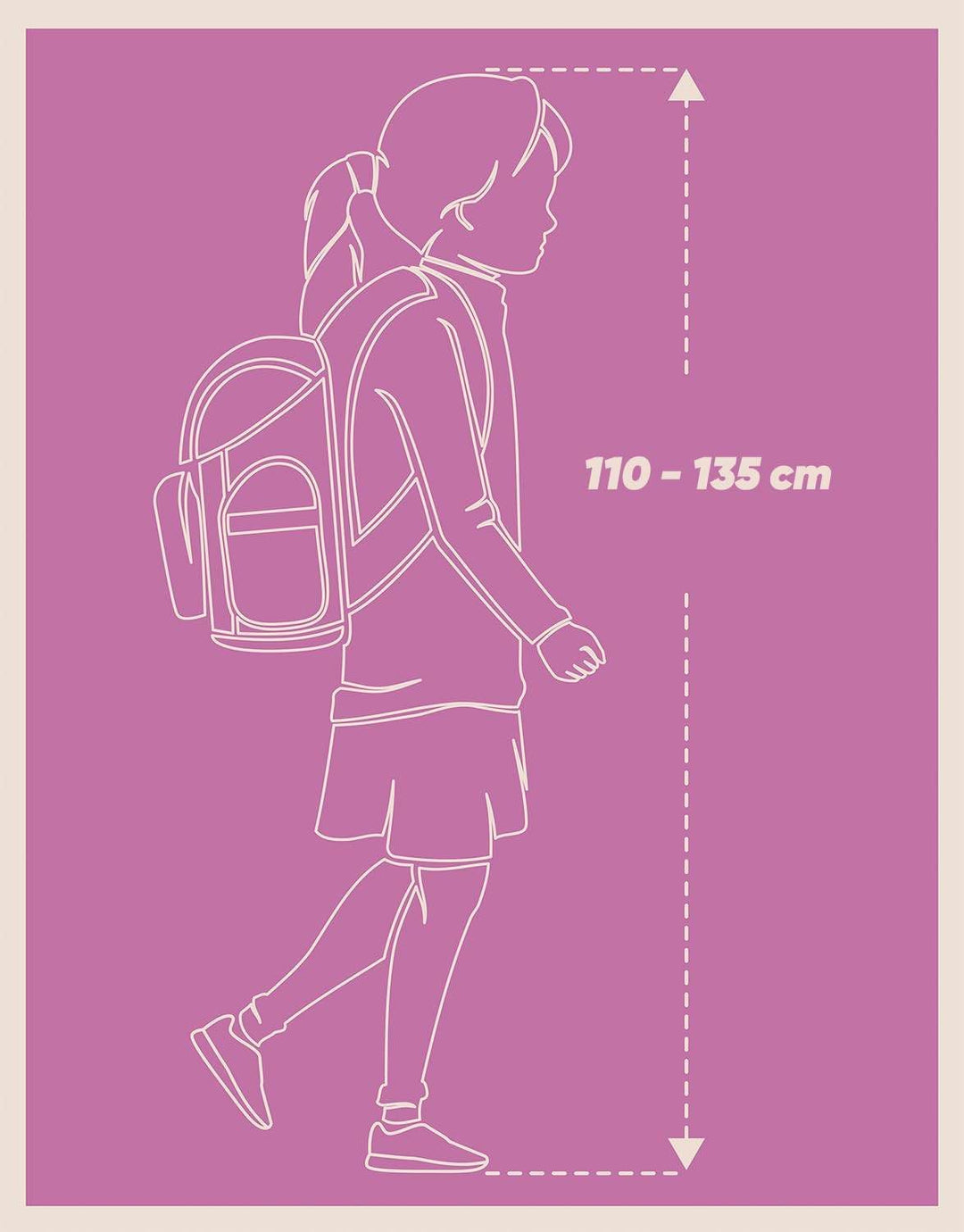 Baagl Schulranzen Mädchen Set 5 Teilig, Ergo Schultasche ab 1. Klasse, Ergonomische Grundschule Ranz