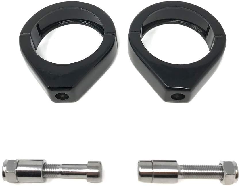 49mm Motorrad Blinker austausch Gabel Klammern - Schwarz - Geeignet für angepasstes Projekt fahrrad