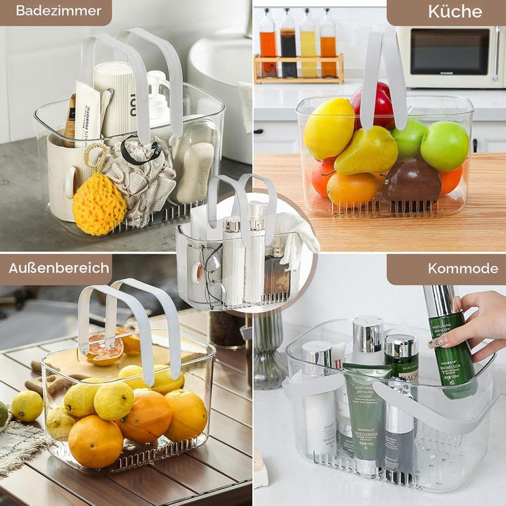 Cyrank Tragbare Dusche Caddy Korb, Tragbarer Duschkorb mit Griffen Putzmittel Organizer Caddy Organi