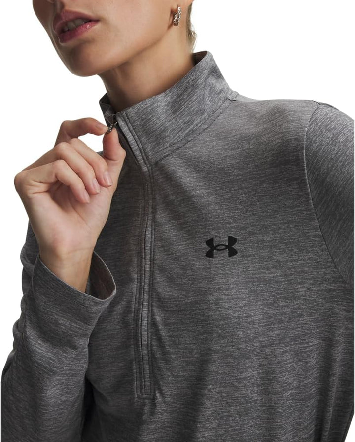 Under Armour Damen Fitness Sweatshirt Tech 1/2 Zip S (338) Rack Grün/Weiss, S (338) Rack Grün/Weiss