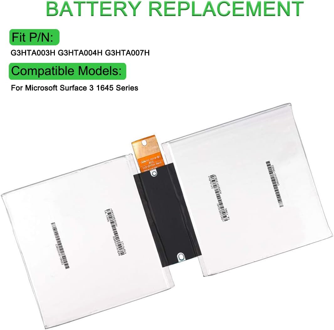 XITAIAN 3.78V 27.5Wh 7270mAh G3HTA003H G3HTA004H G3HTA007H Ersatz Akku für Microsoft Surface 3 1645