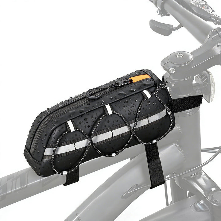 Fahrradrahmentasche, 1,2L Fahrrad Oberrohrtasche mit Reflexstreifen | Wasserabweisende Crossbar Fahr